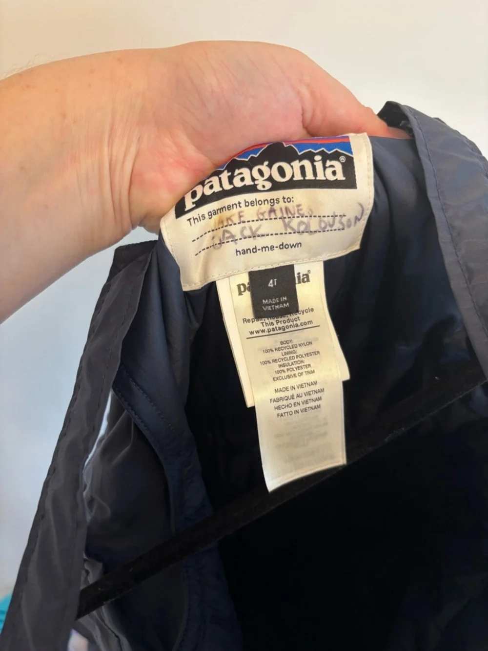Patagonia Baby Snow Pile Bibs New Navy Insulated Snow Pants 4T
